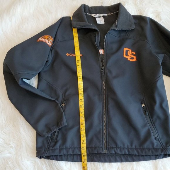 Columbia Mens Jacket M Black Blue Full Zip High Neck Oregon Beavers - Picture 4 of 12